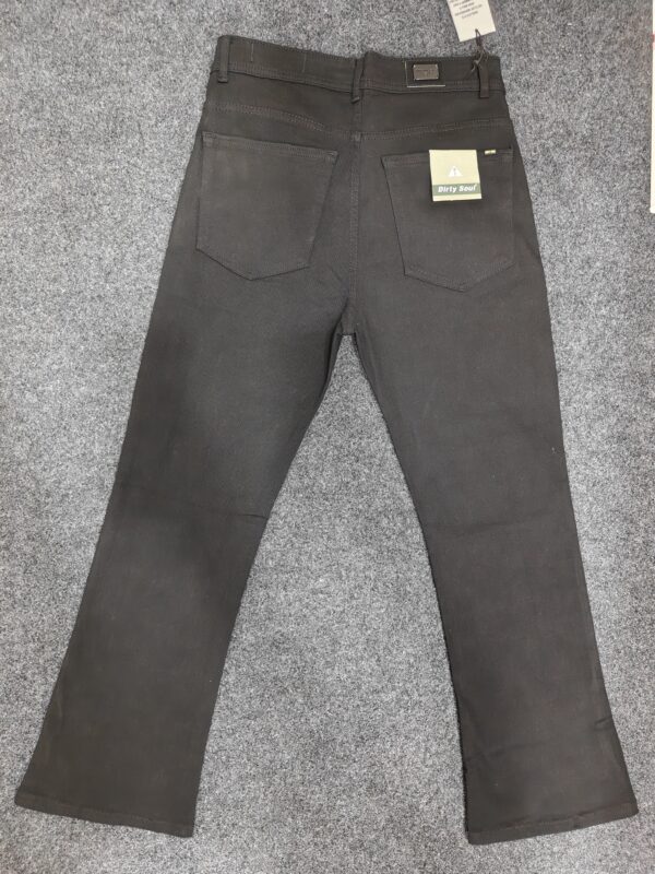 Men’s Solid Black Bootcut Denim Pant