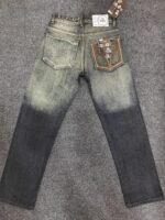 Men’s Faded Blue Bootcut Denim Jeans