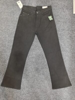 Men’s Solid Black Bootcut Denim Pant