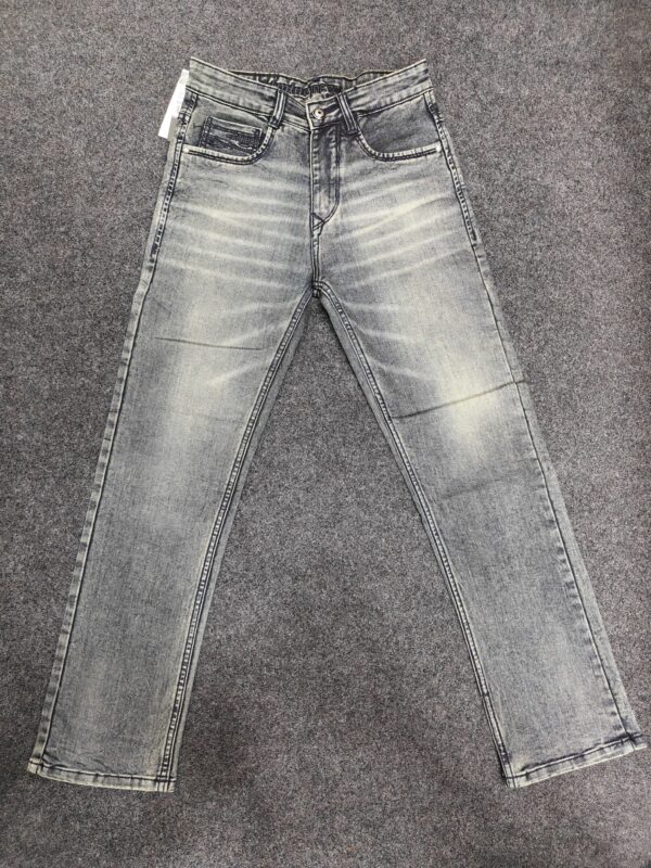 Men’s Ash Grey Washed Regular Fit Jeans