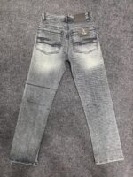 Men’s Ash Grey Washed Regular Fit Jeans