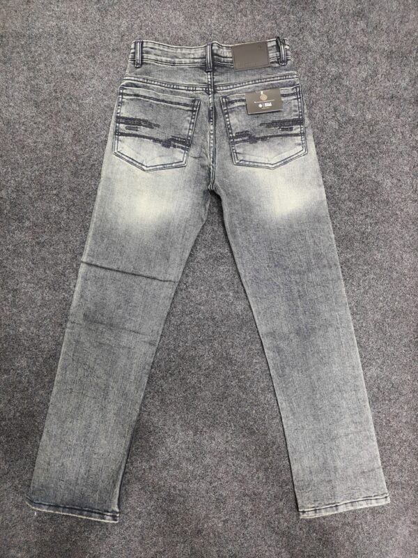 Men’s Ash Grey Washed Regular Fit Jeans