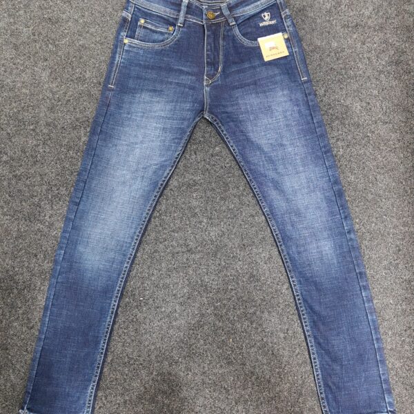 Men’s Dark Blue Washed Regular Fit Jeans