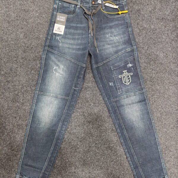 Men’s Steel Blue Washed Regular Denim Jeans