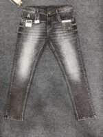 Men’s Charcoal Black Washed Regular Denim Jeans