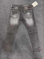 Men’s Charcoal Black Washed Regular Denim Jeans