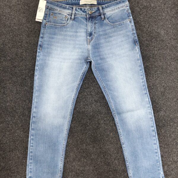 Men’s Ice Blue Faded Regular Denim Jeans