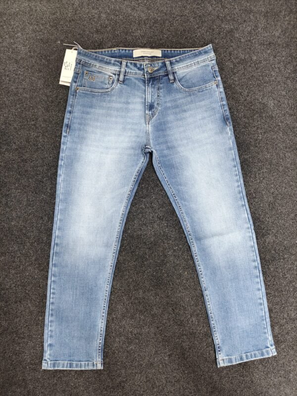 Men’s Ice Blue Faded Regular Denim Jeans