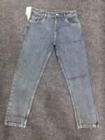 Men’s Stone Wash Blue Regular Denim Jeans