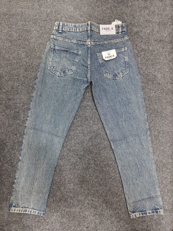 Men’s Stone Wash Blue Regular Denim Jeans