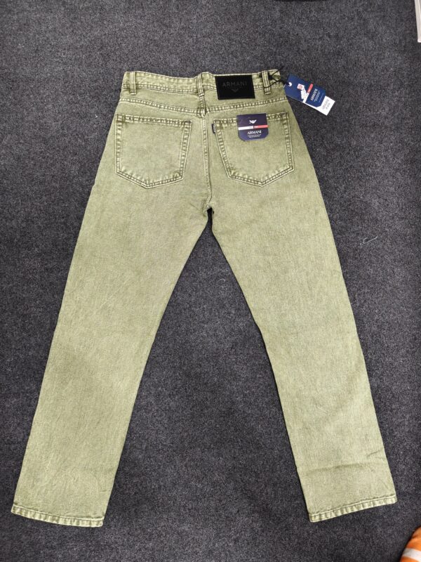 Men’s Olive Dust Straight Fit Denim Jeans