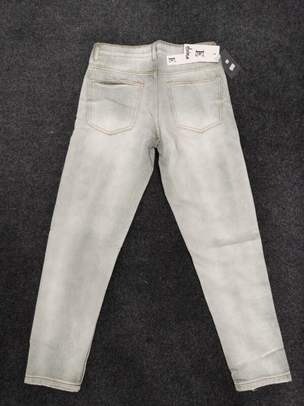 Men’s Ice Wash Ripped Regular Denim Jeans