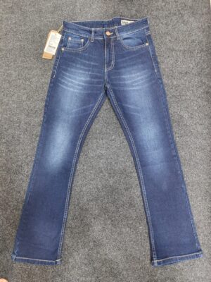 Men’s Dark Blue Washed Bootcut Denim Jeans