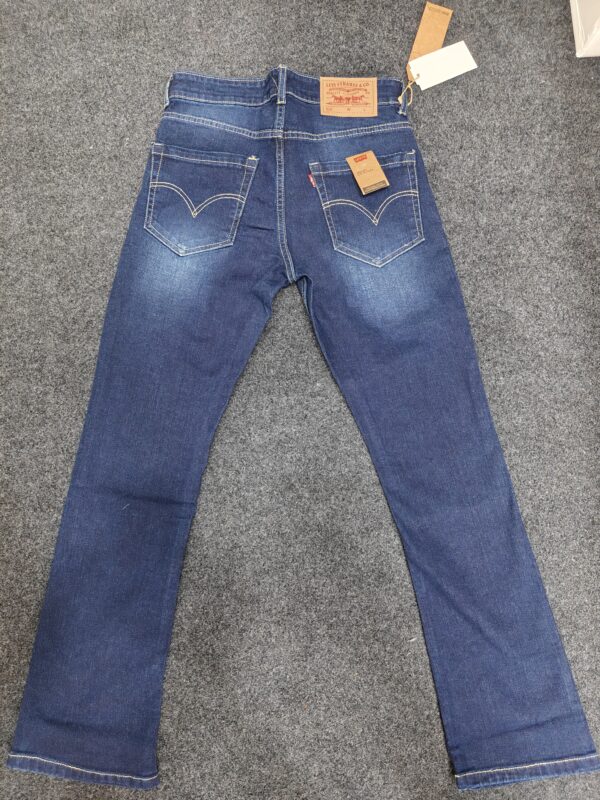 Men’s Dark Blue Washed Bootcut Denim Jeans