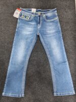 Men’s Vintage Wash Blue Bootcut Jeans