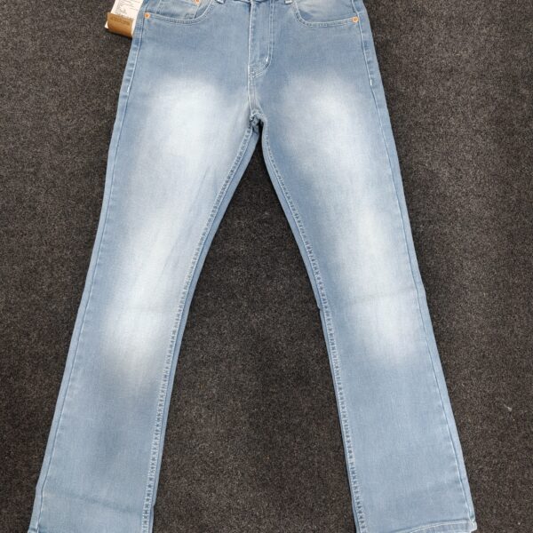 Men’s Ice Blue Faded Bootcut Jeans