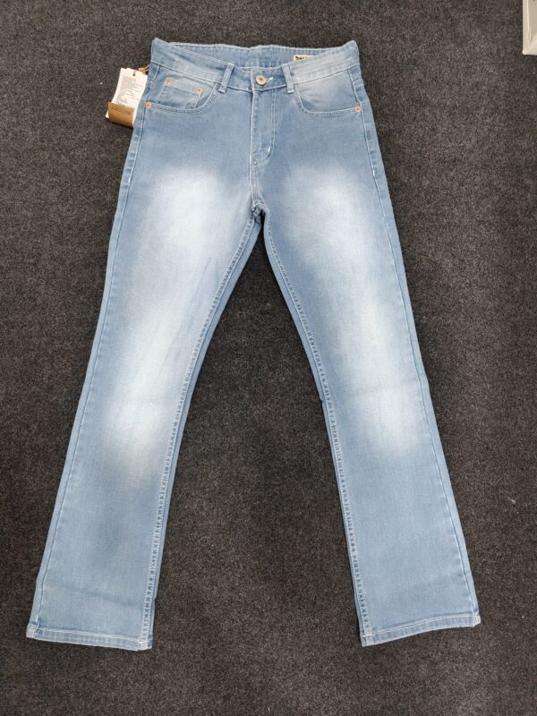 Men’s Ice Blue Faded Bootcut Jeans