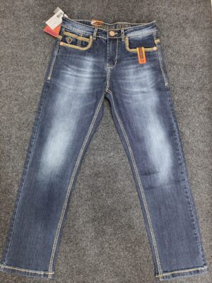 Men’s Indigo Fade Designer Bootcut Jeans