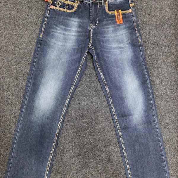 Men’s Indigo Fade Designer Bootcut Jeans