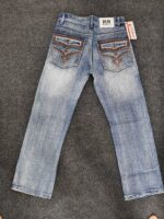 Men’s Distressed Fade Bootcut Denim Jeans
