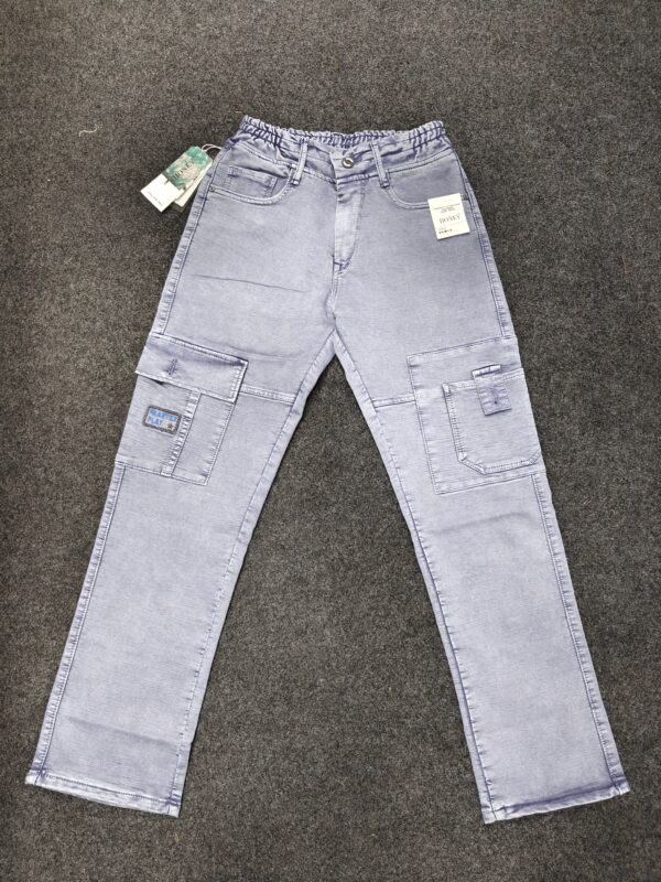 Men’s Ice Blue Utility Cargo Jogger Pants