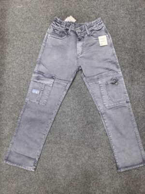 Men’s Stone Grey Washed Pocket Jogger Pants