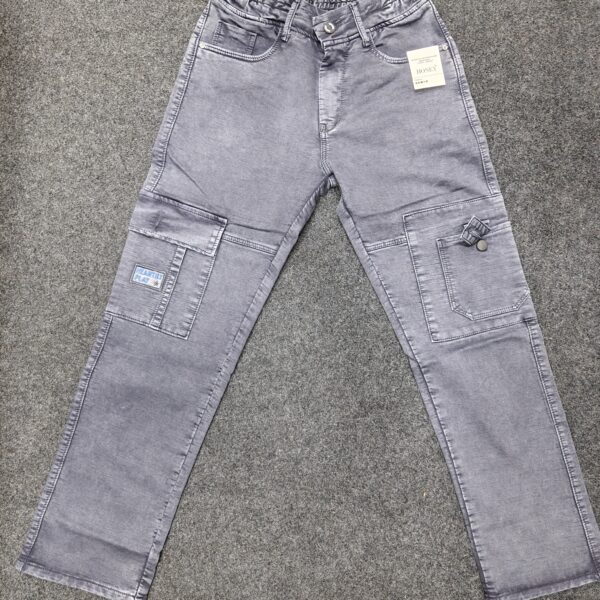 Men’s Stone Grey Washed Pocket Jogger Pants