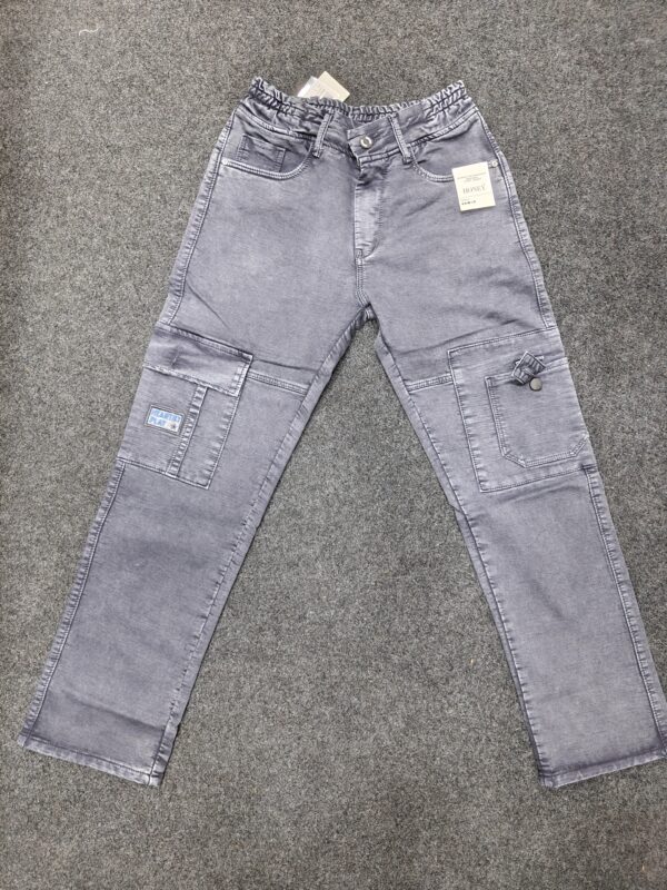 Men’s Stone Grey Washed Pocket Jogger Pants