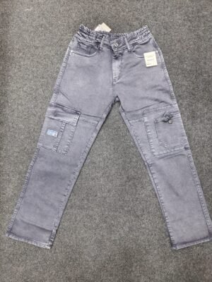 Men’s Stone Grey Washed Pocket Jogger Pants