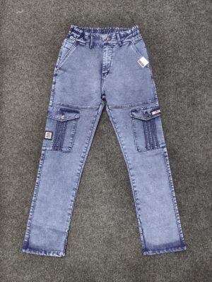 Men’s Ice Blue Washed Utility Jogger Pants