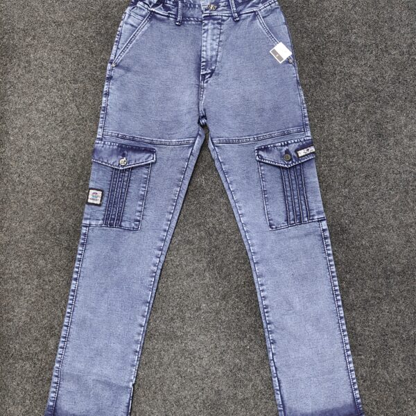 Men’s Ice Blue Washed Utility Jogger Pants