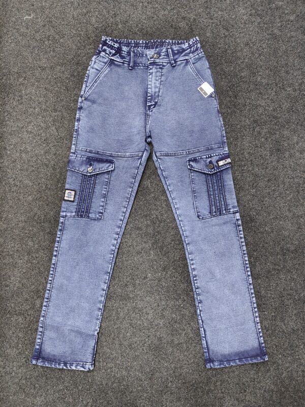 Men’s Ice Blue Washed Utility Jogger Pants