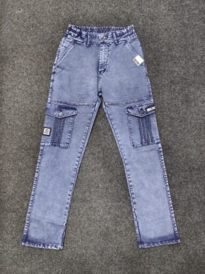 Men’s Ice Blue Washed Utility Jogger Pants