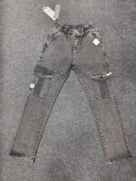 Men’s Washed Black Utility Pocket Jogger Pants