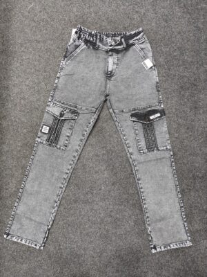 Men’s Charcoal Grey Utility Pocket Jogger Pants