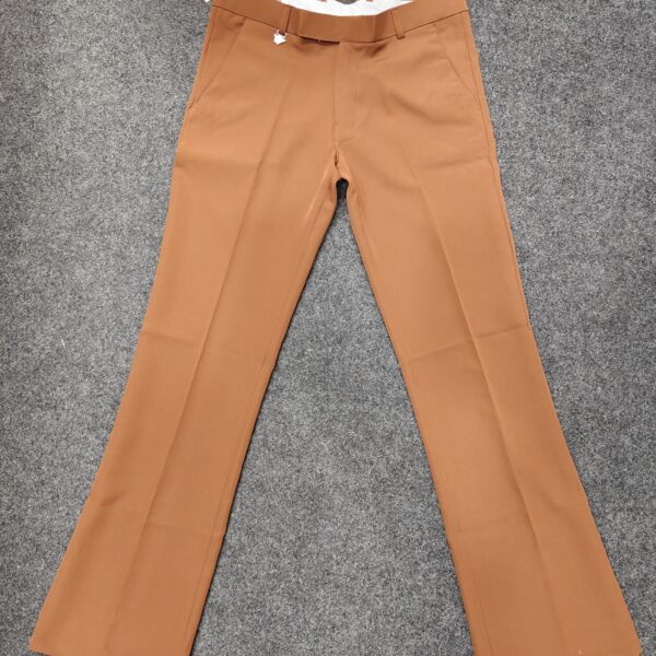 Men’s Rust Brown Bootcut Formal Trousers