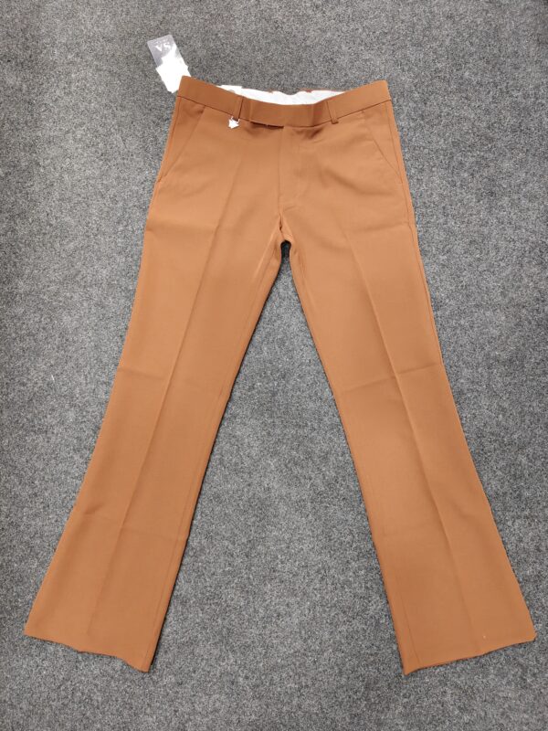 Men’s Rust Brown Bootcut Formal Trousers