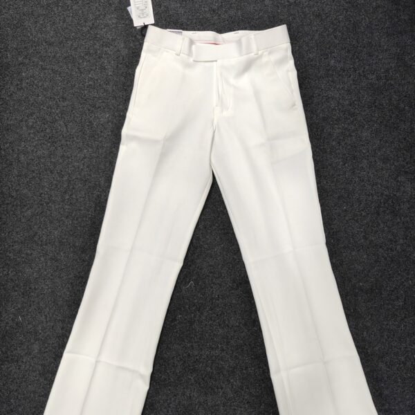 Men’s White Bootcut Formal Trousers
