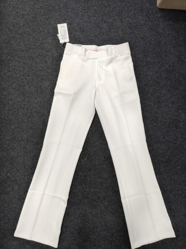 Men’s White Bootcut Formal Trousers