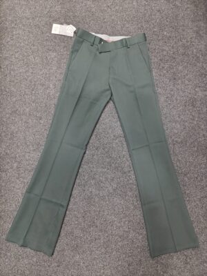 Men’s Olive Green Bootcut Formal Trousers
