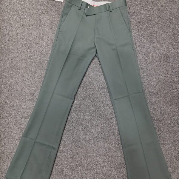 Men’s Olive Green Bootcut Formal Trousers