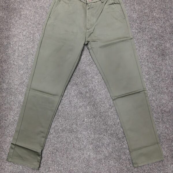 Men’s Dark Olive Relaxed Fit Formal Trousers