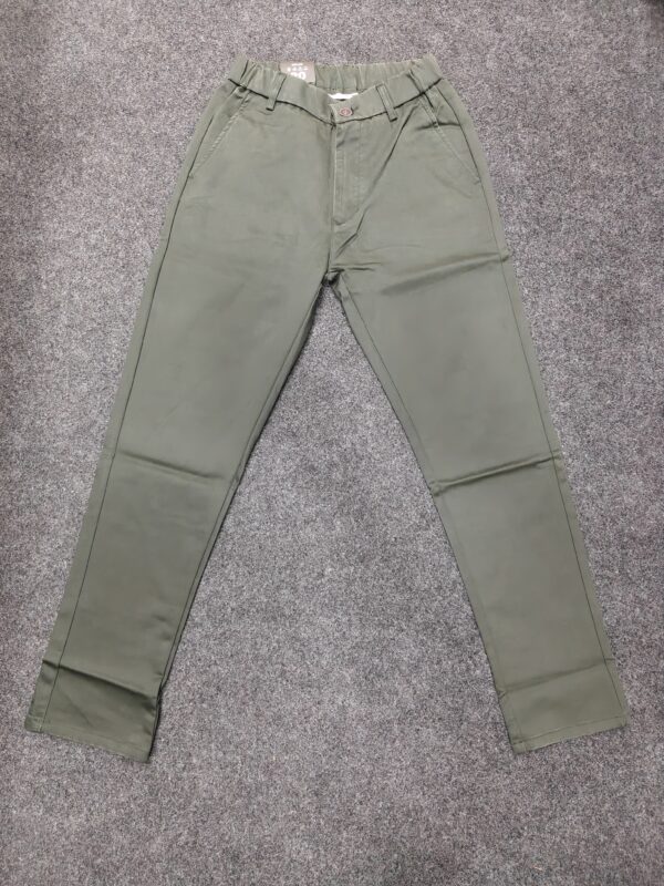 Men’s Dark Olive Relaxed Fit Formal Trousers