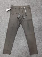Men’s Cargo-Style Track Pants with Drawstring (Creme / Black)