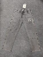 Men’s Acid Wash Relaxed Fit Pants (Green / Creme / Grey) – Streetwear Edition