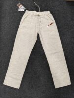 Men’s Cream Textured Drawstring Jogger Pants