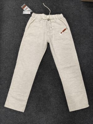 Men’s Cream Textured Drawstring Jogger Pants