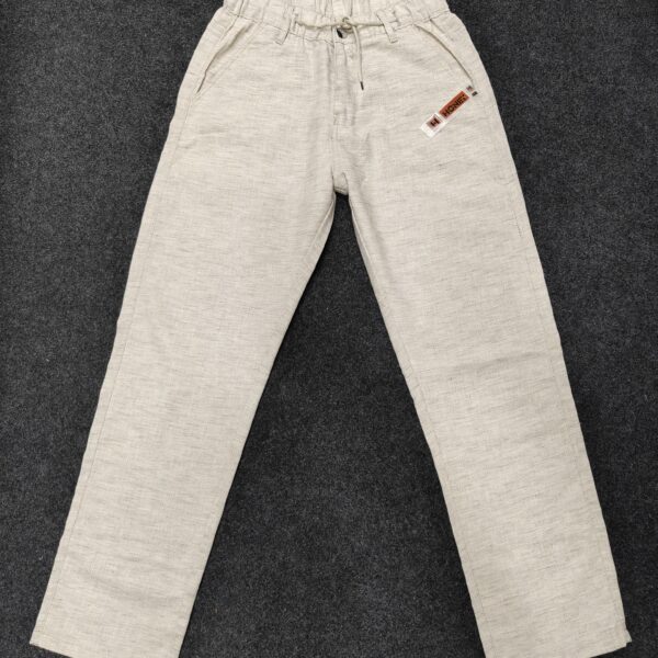 Men’s Cream Textured Drawstring Jogger Pants