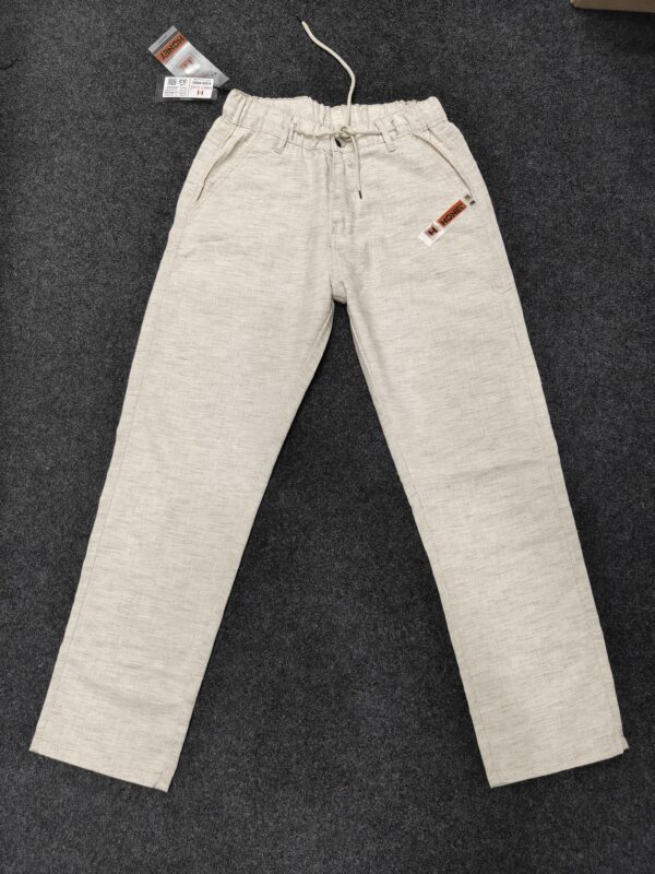 Men’s Cream Textured Drawstring Jogger Pants