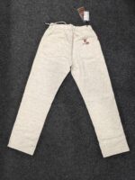 Men’s Cream Textured Drawstring Jogger Pants